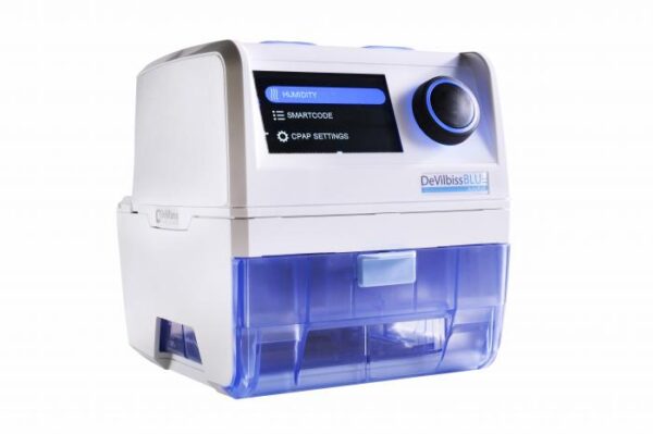 Blue-Humidifier-with-device_DriveDeVilbiss_CPAP.